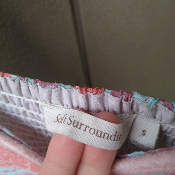 Soft Surroundings Guadalupe Maxi Boho Beach Hawaii Pink Teal Tassle Dres… - Picture 10 of 14